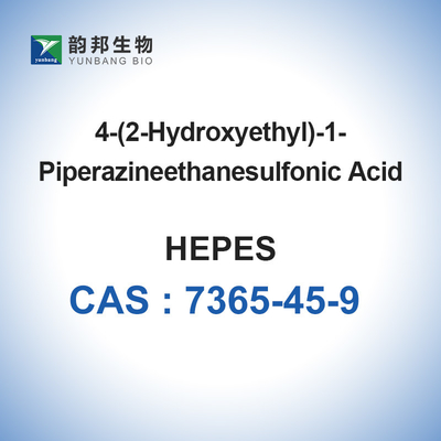 HEPES รีเอเจนต์ทางชีวเคมี CAS 7365-45-9 อณูชีววิทยา