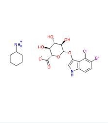 CAS 114162-64-0 X-Glucorono CHA เกลือ 5-Bromo-4-Chloro-3-Indolyl β-D-Glucuronide Cyclohexylammonium Salt