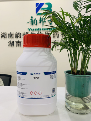 CAS 7365-45-9 HEPES ชีวเคมีรีเอเจนต์อณูชีววิทยา 99%