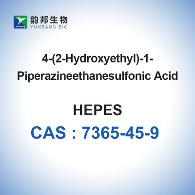 CAS 7365-45-9 HEPES ชีวเคมีรีเอเจนต์อณูชีววิทยา 99%